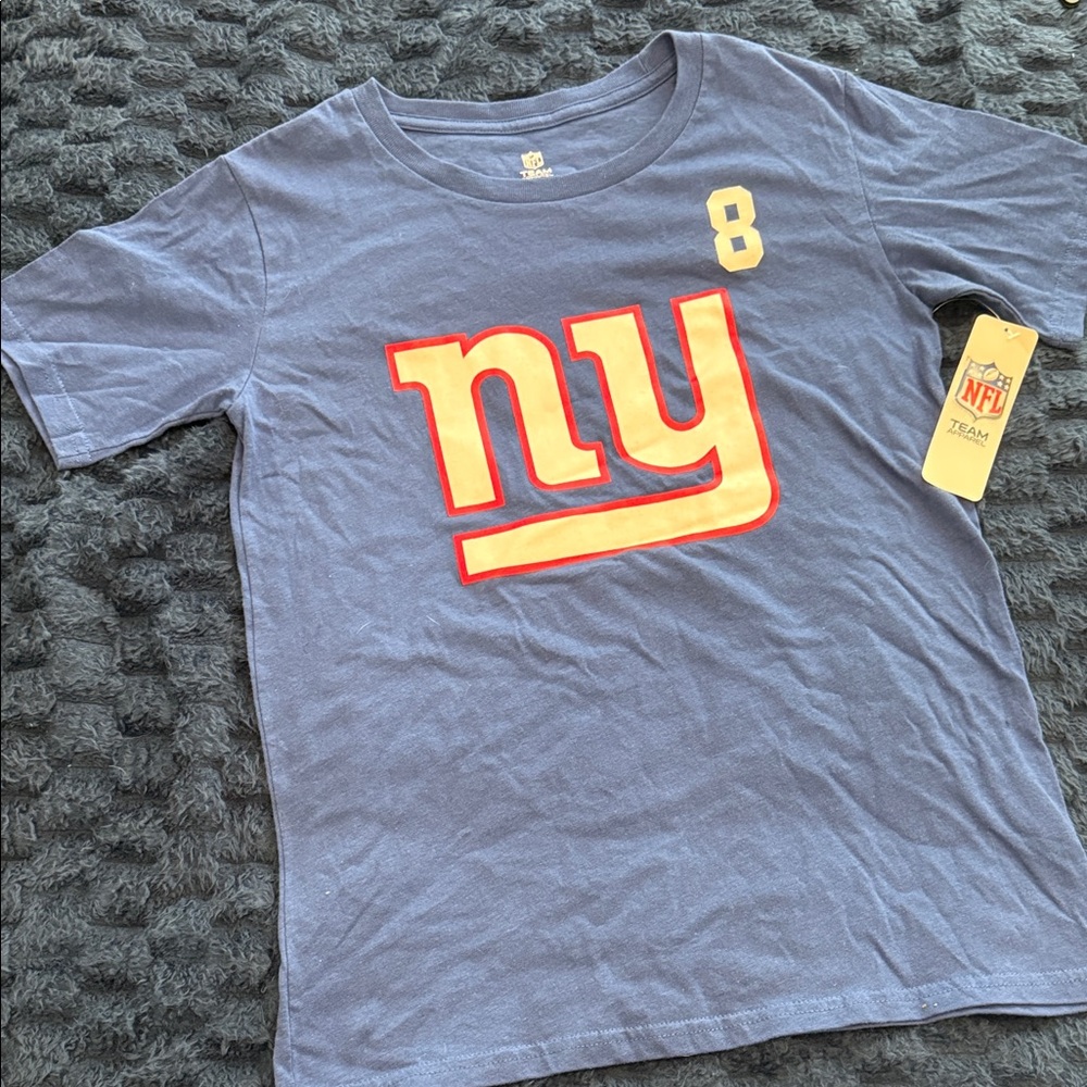 NWT NFL Kids New York Giants 'ny' Logo Tee in Navy